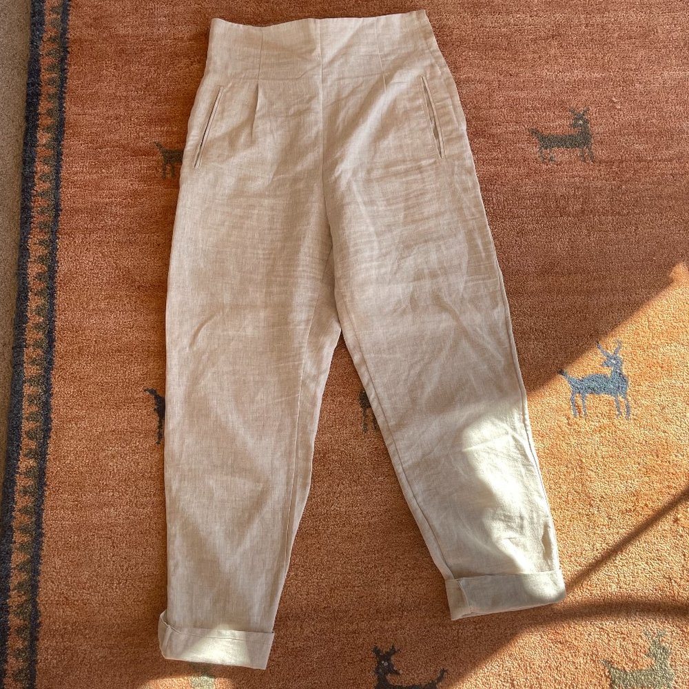 Shaina Mote Ercu Linen Trousers - Lace Back